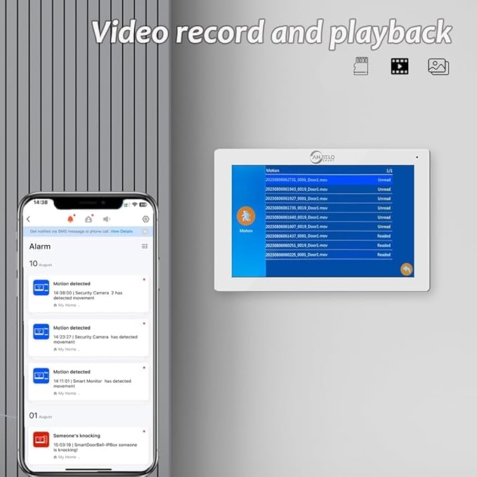 Wired Video Door Phone Apartment Intercom System, 7 Inch Touch Monitor - Image 7
