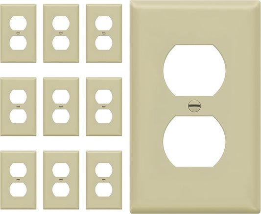 Duplex Wall Plates Kit by Enerlites 8821-I Home Electrical Outlet Cover by Enerlites