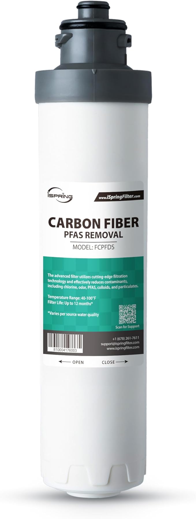 iSpring SGS-Tested PFAS Removal Carbon Block Replacement Water Filter Cartridge by iSpring