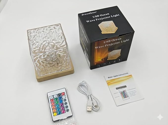 Growalleter Ocean Wave Projector Light, 16 Color Rechargeable Ocean Lamp - Image 8