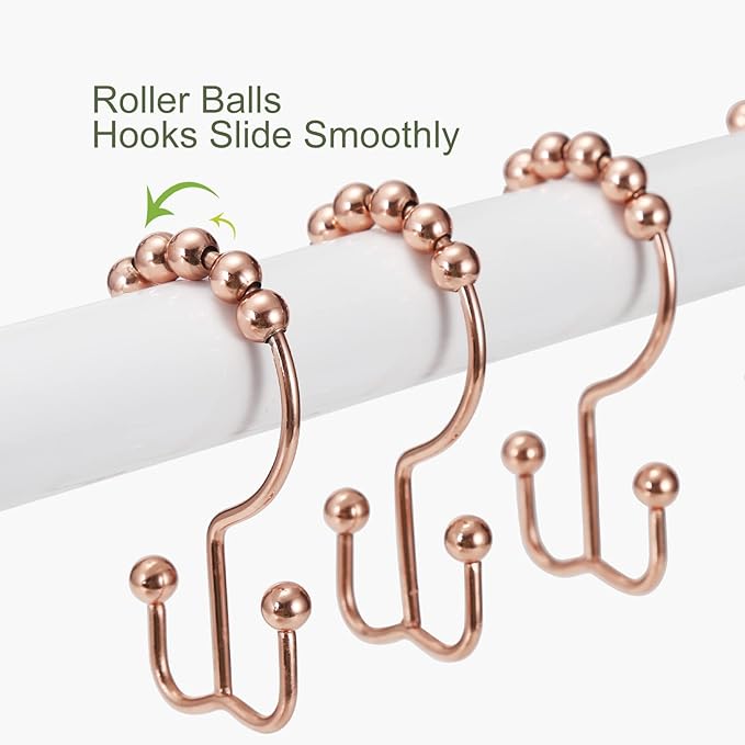 Shower Curtain Hooks, Goowin Shower Curtain Rings, Stainless Steel Shower - Image 5