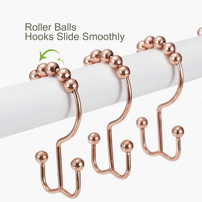 Shower Curtain Hooks, Goowin Shower Curtain Rings, Stainless Steel Shower - Image 5