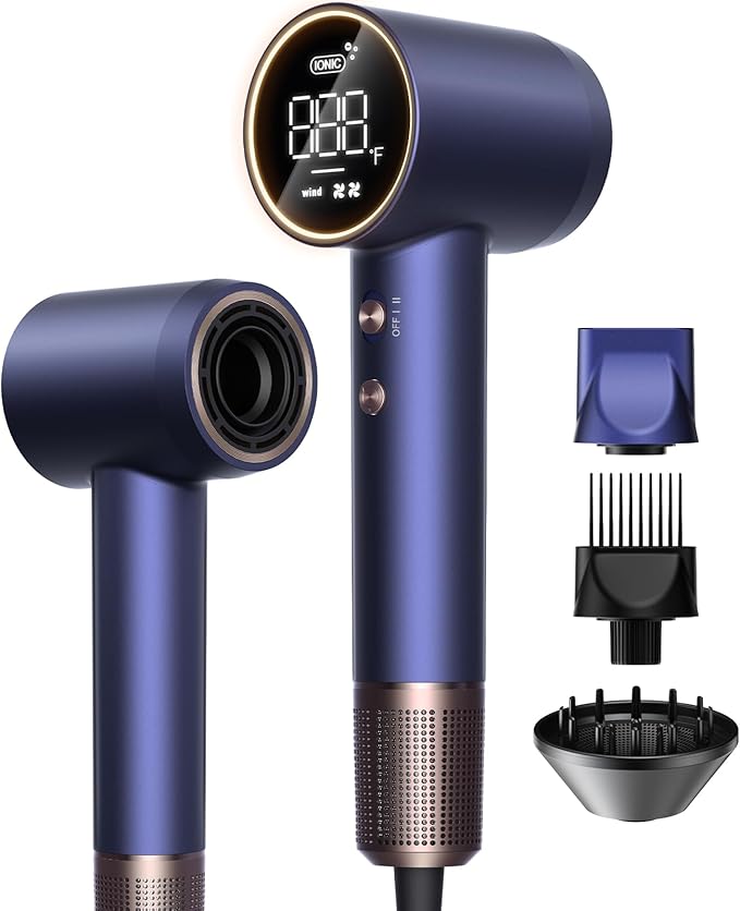 High-Speed Hair Dryer Pro | Trusted by Pro Stylists, Heat Damage Protection & by AlloomProfessionalHairDryer