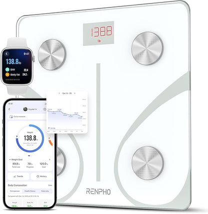 RENPHO Smart Scale for Body Weight, FSA&HSA Eligible, Digital Bathroom Scale by RENPHO