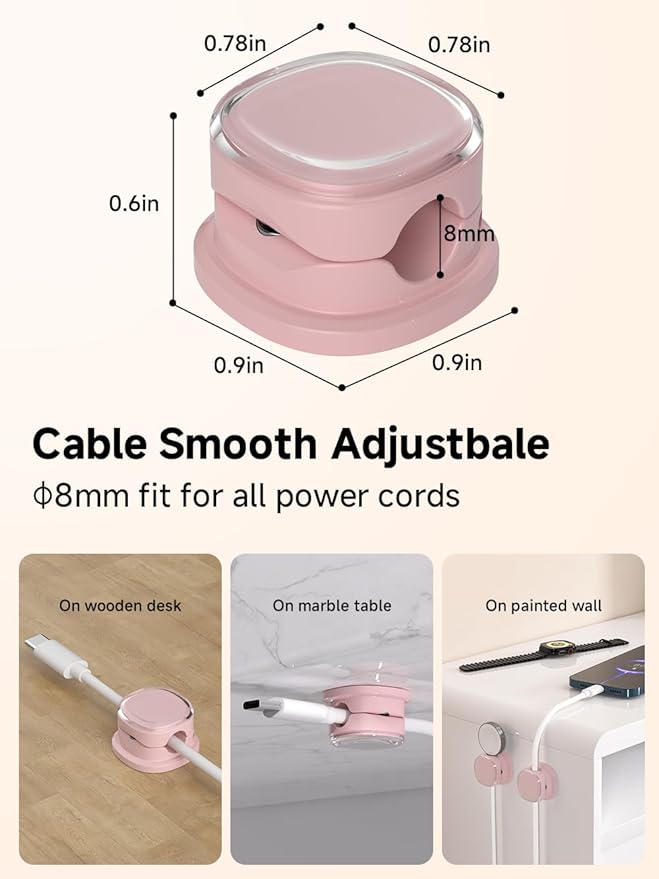 Magnetic Cable Clips, Adjustable Cord Holder Management, Adhesive Wire Keeper - Image 3