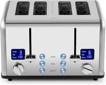 Stainless Steel Toaster, CUSIMAX 4 Slice Toaster - Image 2