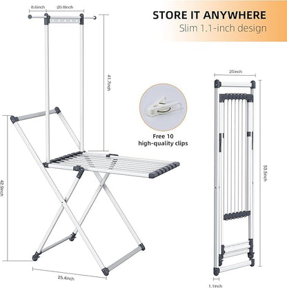 Unkqan Clothes Drying Rack, Foldable Laundry Rack - Image 5