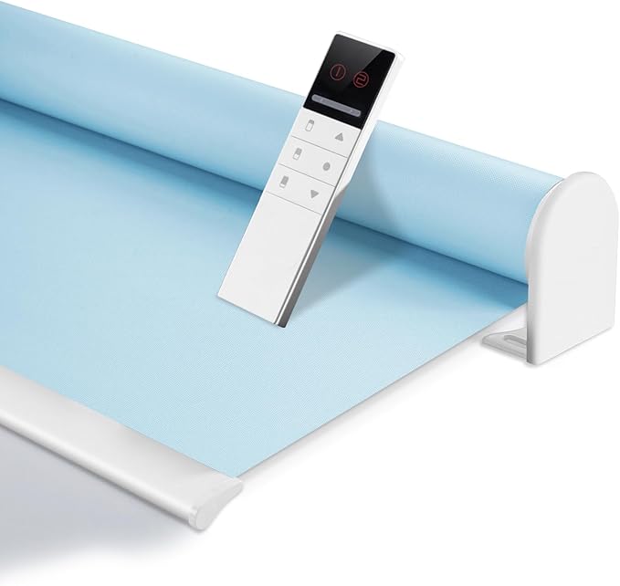 ZSHINE Motorized Blackout Window Blinds Customize Width Remote Control Wireless by ZSHINEHome