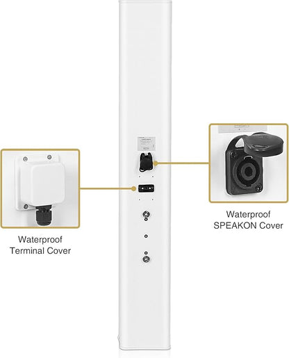 Sound Town Weatherproof Compact Aluminum Line Array Column Speaker - Image 4