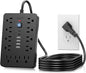 JouleLoom 10 FT Flat Plug Surge Protector Power Strip, 11 Multiple AC Outlets by JouleLoom