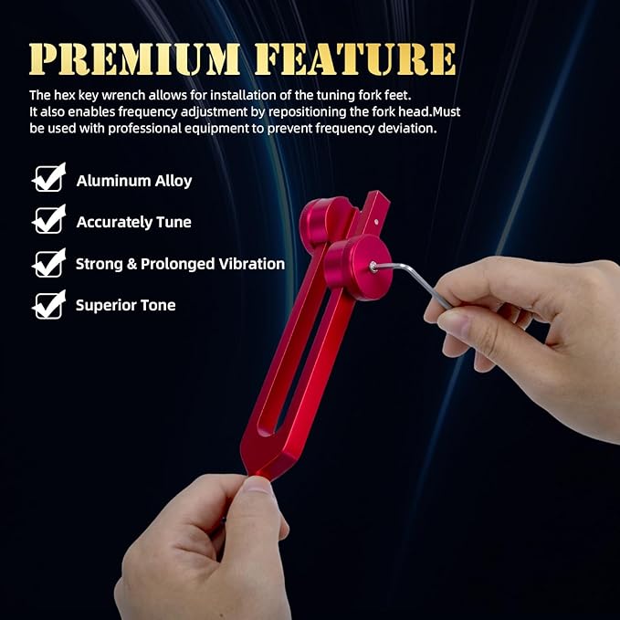 10 PCS Chakra Tuning Fork for Healing, Aluminum Alloy Tuning Forks - Image 7
