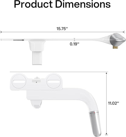 Hansrapo Left-Hand Bidet Attachment – Non-Electric, Ultra-Slim Toilet Bidet - Image 7
