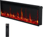 60" Electric Fireplace Wall Mounted & Recessed by Unknown