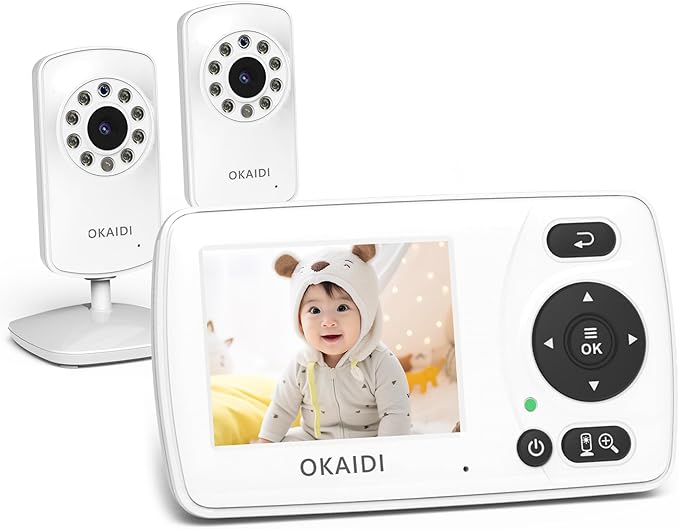 OKAIDI Video Baby Monitor with 2 Cameras, 2.4'' Portable Travel Screen by OKAIDIVideoBabyMonitor