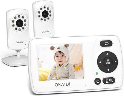 OKAIDI Video Baby Monitor with 2 Cameras, 2.4'' Portable Travel Screen by OKAIDIVideoBabyMonitor