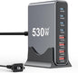 530W USB C Charger Block, 8-Port USB C Charging Station GaN IV Travel by SMSASOEO