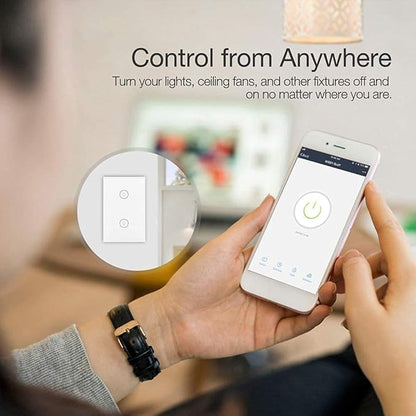 WiFi Smart Wall Touch Light Switch Glass Panel Wireless Remote Control by - Image 4