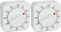 Square 60 Minute Mechanical Kitchen Timer, Manual Countdown Timer by NUOSWEK