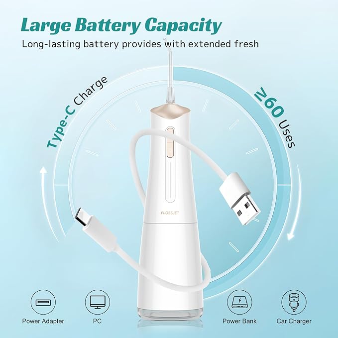 FlossJet Water Dental Flosser Cordless Oral Irrigator - Image 6