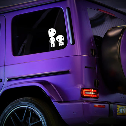 Tree Princess Spirits Mononoke Decal Vinyl Sticker Auto Car Truck Wall Laptop | White | 4" x 5.5"