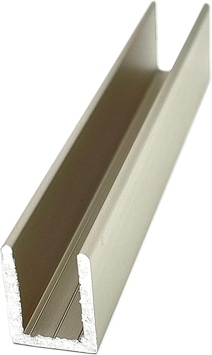 Brixwell SDCD38SN-XCP25 Satin Nickel 3/8" Fixed Panel Shower Door Deep U-Channel - Image 8