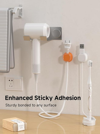 9 Pack Cord Organizer, Spring Cable Management, Adhesive Cute Cable Holder Clips - Image 6