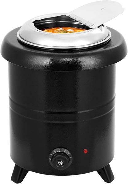 Commercial Electric Soup Kettle Warmer – 10L/11Qt Stainless Steel Pot by Unknown
