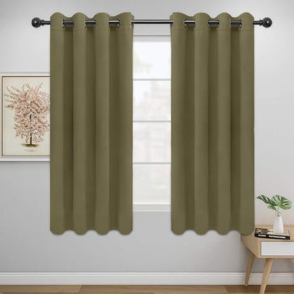 Easy-Going Blackout Curtains for Bedroom, Solid Thermal Insulated Grommet and by Easy-Going