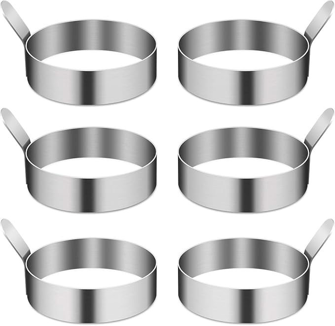 4/6 Pack Egg Ring, 3 Inch Egg Cooking Ring Non Stick Stainless Steel Egg Rings - Image 2