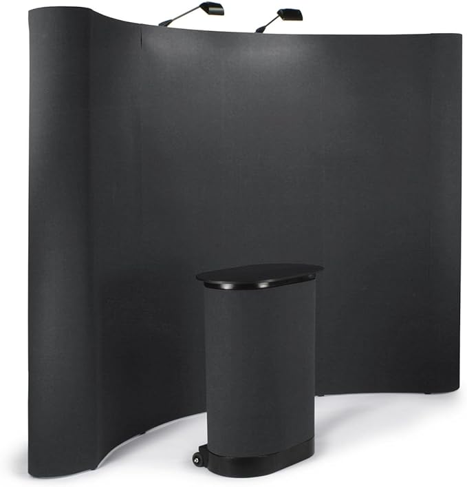 10-Foot-Wide Curved Pop-Up Trade Show Portable Display Booth by Displays2go
