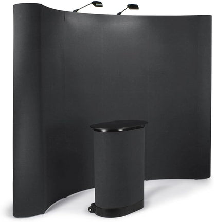 10-Foot-Wide Curved Pop-Up Trade Show Portable Display Booth by Displays2go