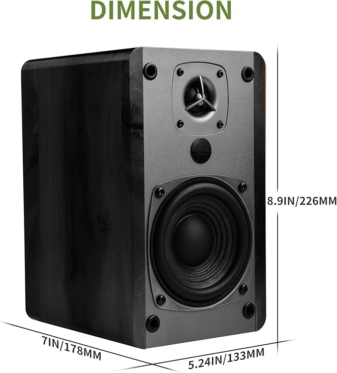 SINGING WOOD BT27 Active Powered Bluetooth Bookshelf Speakers - Image 8