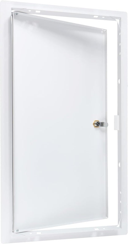 10" x 20" Lockable White Metal Access Panel. Service Shaft Door Panel - Image 3