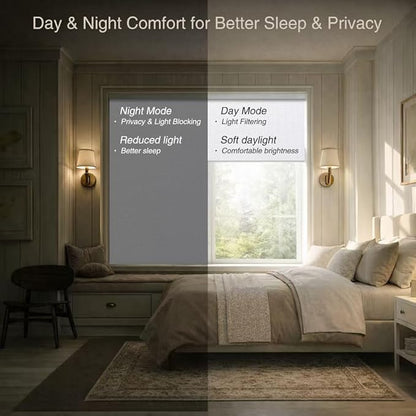 Motorized Blinds with Remote Window Roller Shade Wireless Rechargeable Motor - Image 3
