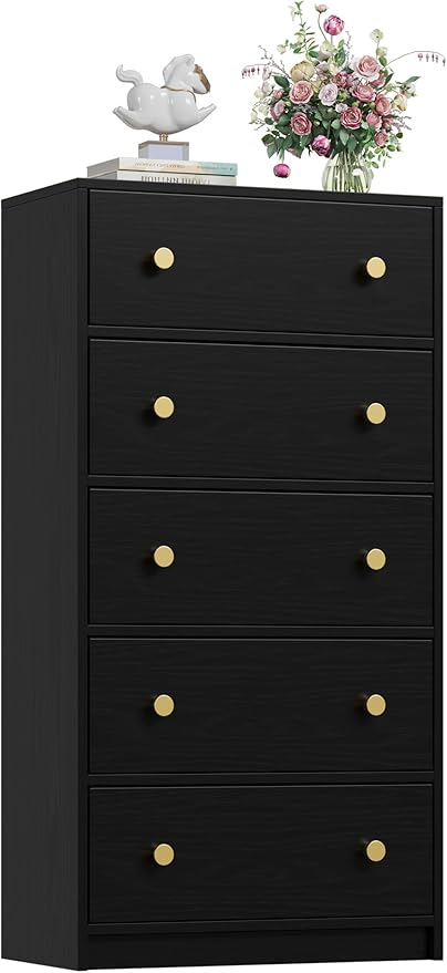 Nicehill Black Dresser for Bedroom by Nicehill