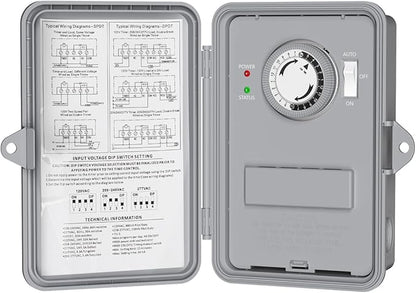BN-LINK Pool Pump Timer, Outdoor Mechanical Timer Box, Heavy Duty 24 Hour by BN-LINK