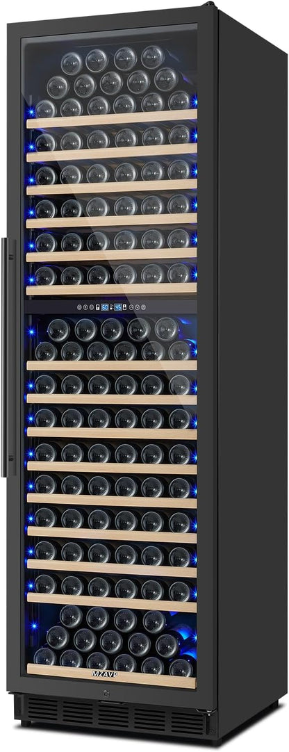 200 Bottle Dual Zone Wine Fridge, 24 Inch Large Wine Cooler Refrigerator by MZAVP
