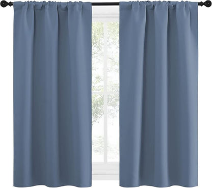 NICETOWN Kitchen Curtains, Short Blackout Curtains & Drapes, Small Window Rod - Image 2
