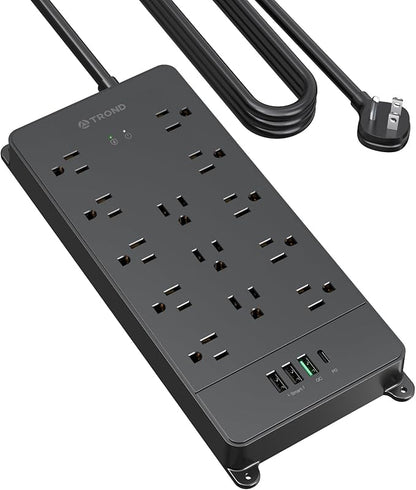 TROND Surge Protector Power Strip, 10ft Heavy Duty Extension Cord by TRONDOfficial