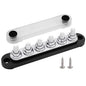 6 x M8 Studs Power Distribution Block Bus Bar 12V, Ampper 5.9" HD 200A Marine by Ampper