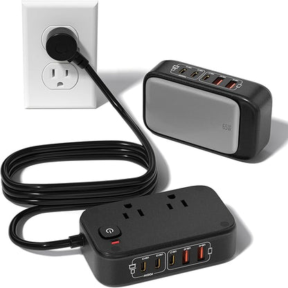 KWRNVO 7-in-1 Power Strip, PD GaN 65W USB C Power Strip by Unknown