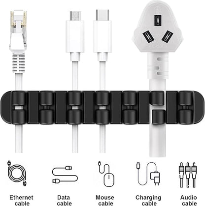 SOULWIT Upgraded Cable Holder, Cable Management Cord Organizer Clips Silicone - Image 5