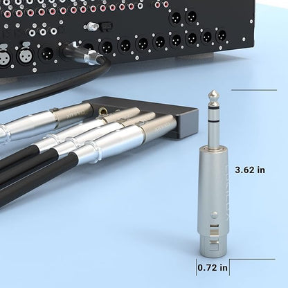 Cubilux Balance 1/4” Male to XLR Female Converter, XLR to 6.35mm TRS Stereo - Image 5