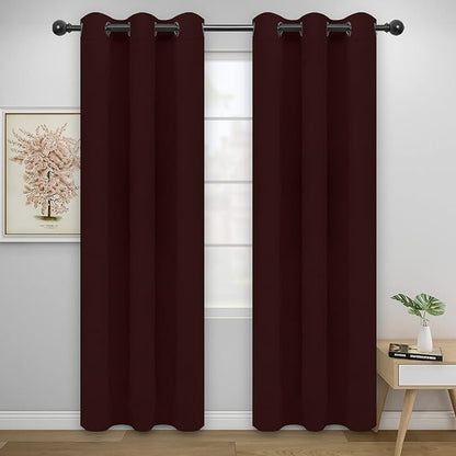 Easy-Going Blackout Curtains for Bedroom, Solid Thermal Insulated Grommet and by Easy-Going