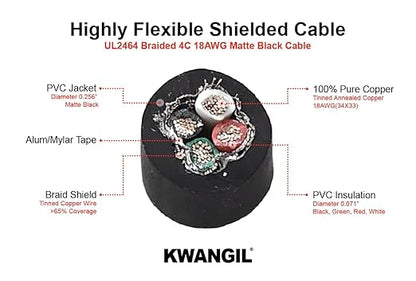KWANGIL 4C 18AWG AMSB Shielded Cable Wire - Image 2