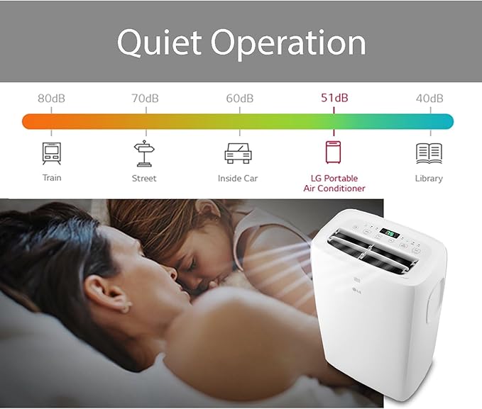 LG 6, 000 BTU Portable Air Conditioner, Cools 250 Sq.Ft., Portable Air - Image 4