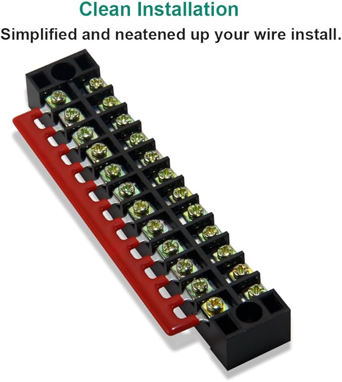 MILAPEAK 10pcs 12 Positions Dual Row 600V 15A Screw Terminal Strip Blocks - Image 6