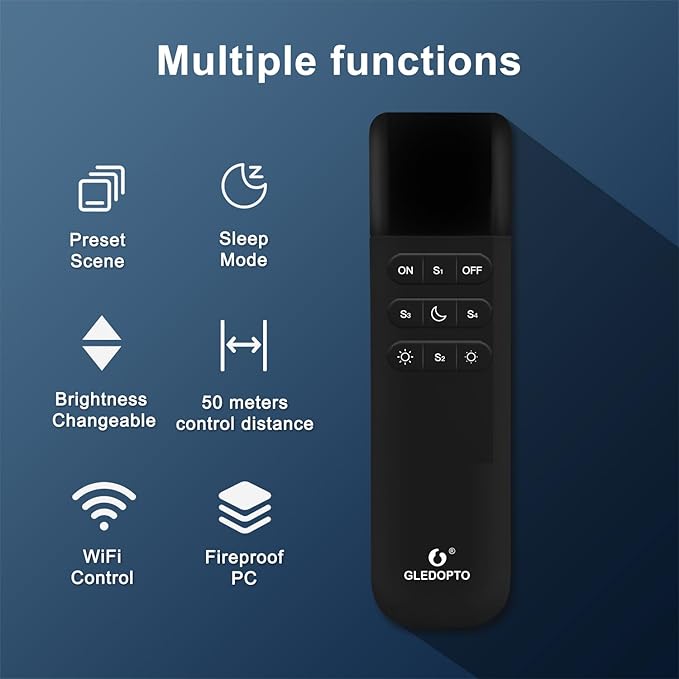GLEDOPTO WLED Remote Control RGB IC LED ESP Now APP WiFi Wireless Brightness - Image 2