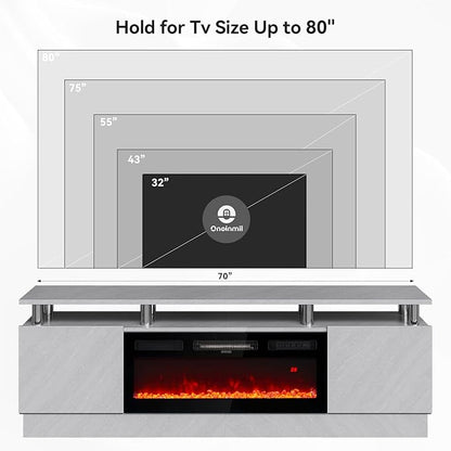 oneinmil 36" Electric Fireplace Integrated TV Stand - Image 7
