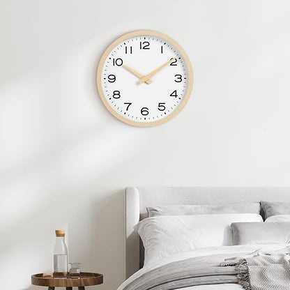 AKCISOT Wall Clock 12 Inch, Boho Office Wall Clocks Battery Operated Non Ticking - Image 9